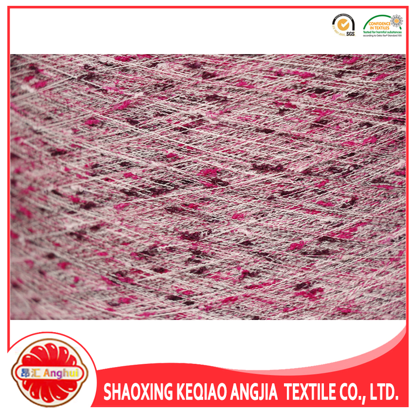 Colorful 100% Polyester Knot Yarn/Knop Yarn For Knitting