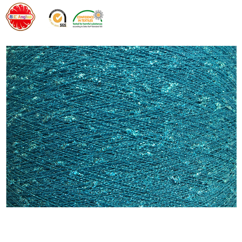 metallic knot fancy yarn polyester neppy knot air yarn for hand knitting and weaving Featured Image